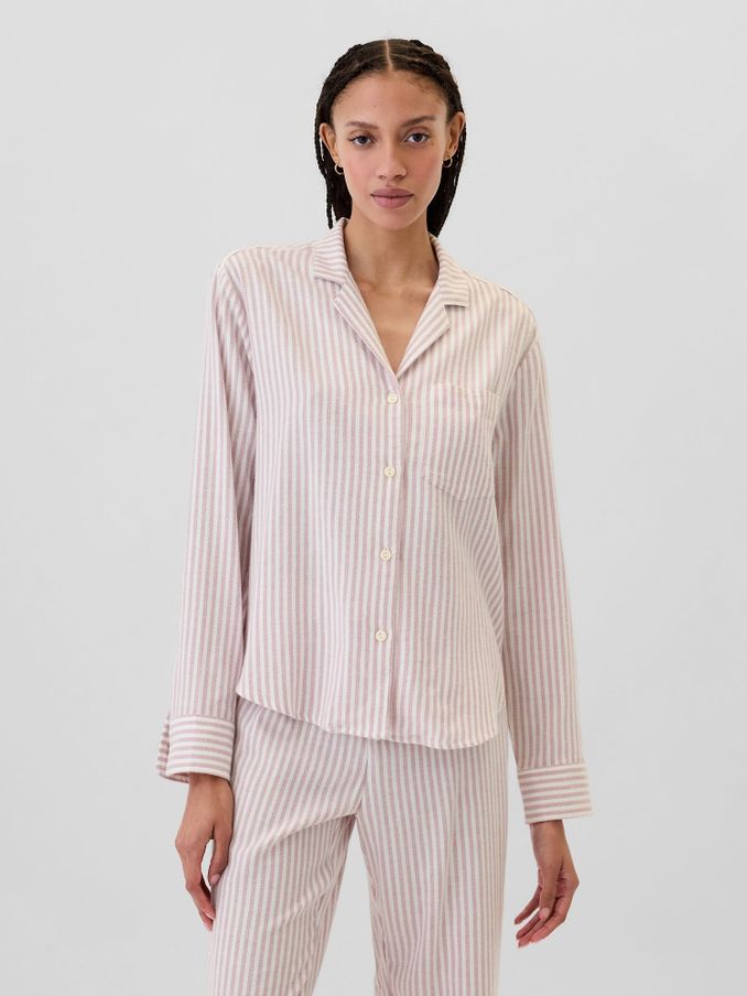 Pink Stripe Relaxed Pyjama Top (E74985) | £12