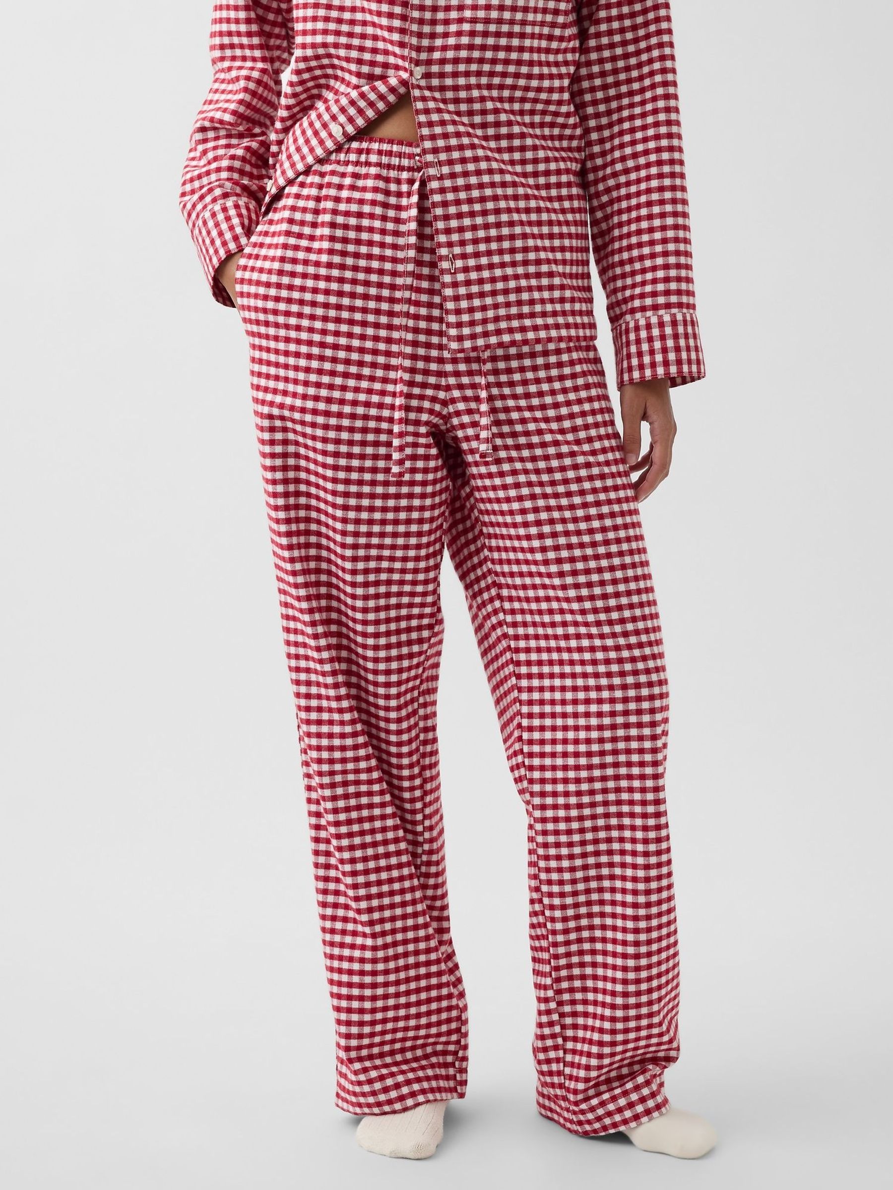 Red Gingham - Softest Flannel Pyjama Bottoms