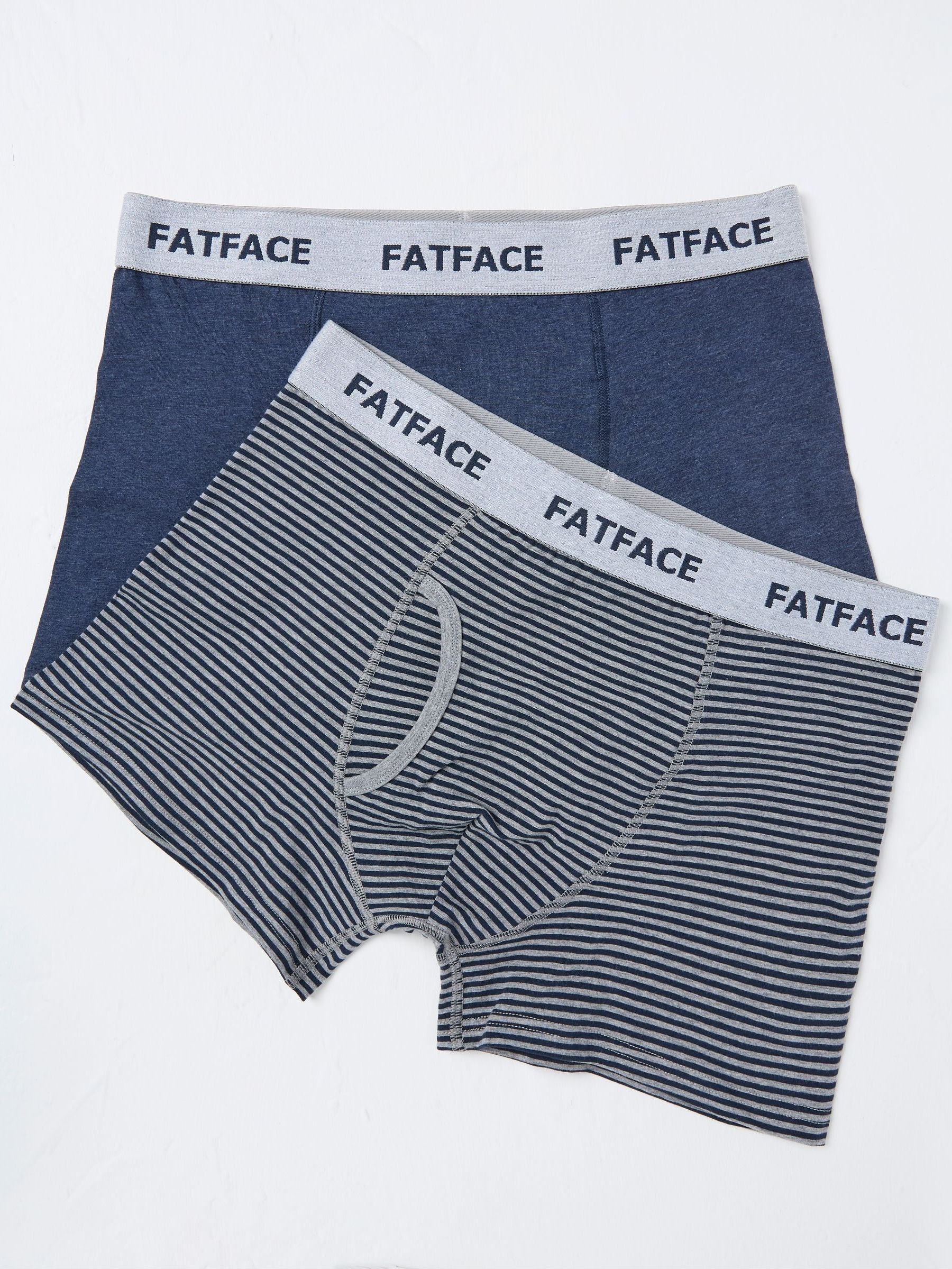 Blue Brighton Stripe Boxers 2 Pack (E76156) | £22
