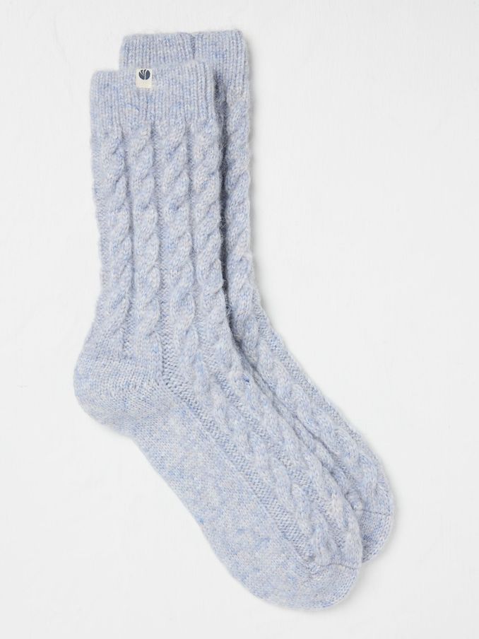 Blue Cable Lounge Socks (E76597) | £8