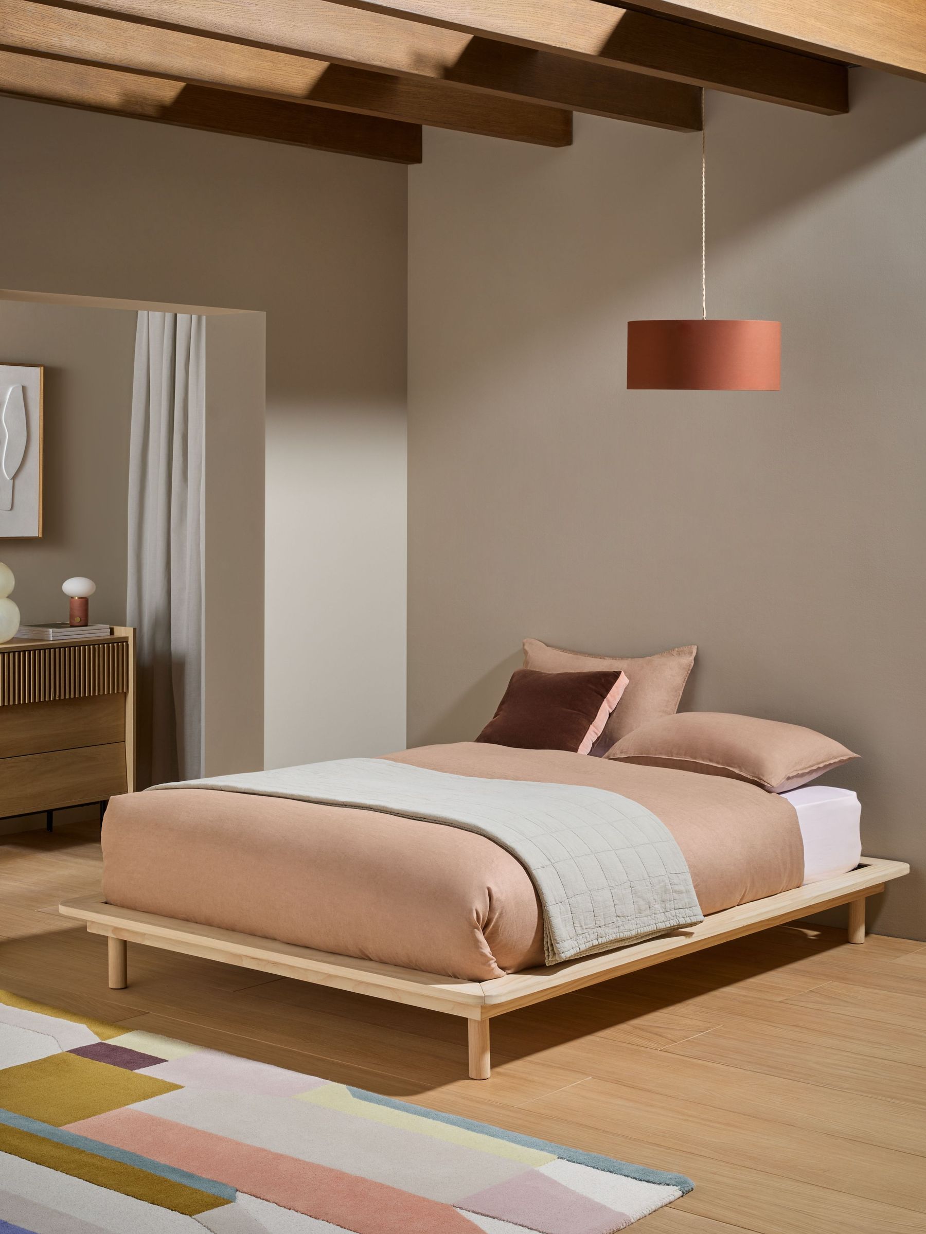 Kano Platform Bed in Natural Pine (E76871) | £349 - £479