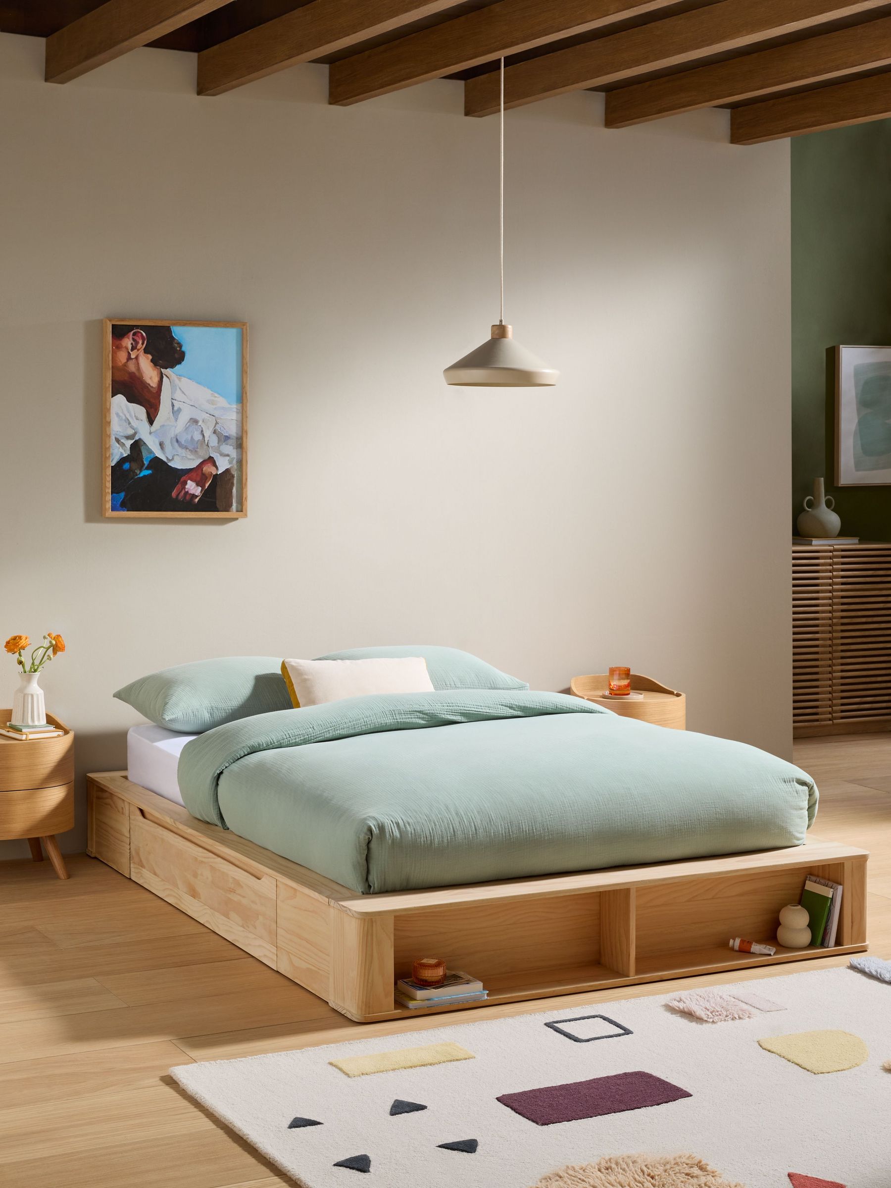 Kano Storage Bed in Natural Pine (E76873) | £649 - £849