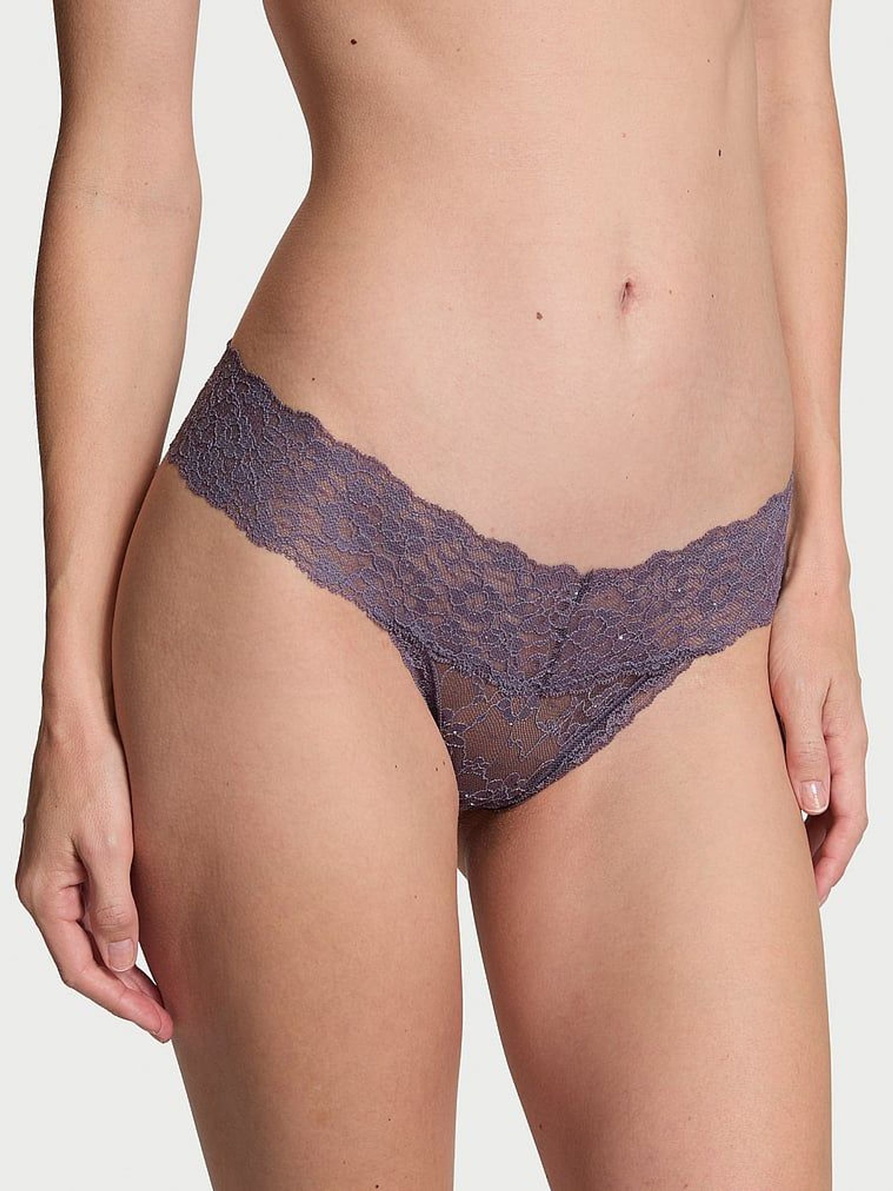 Tornado Grey Sequins Thong Knickers (E77129) | £4