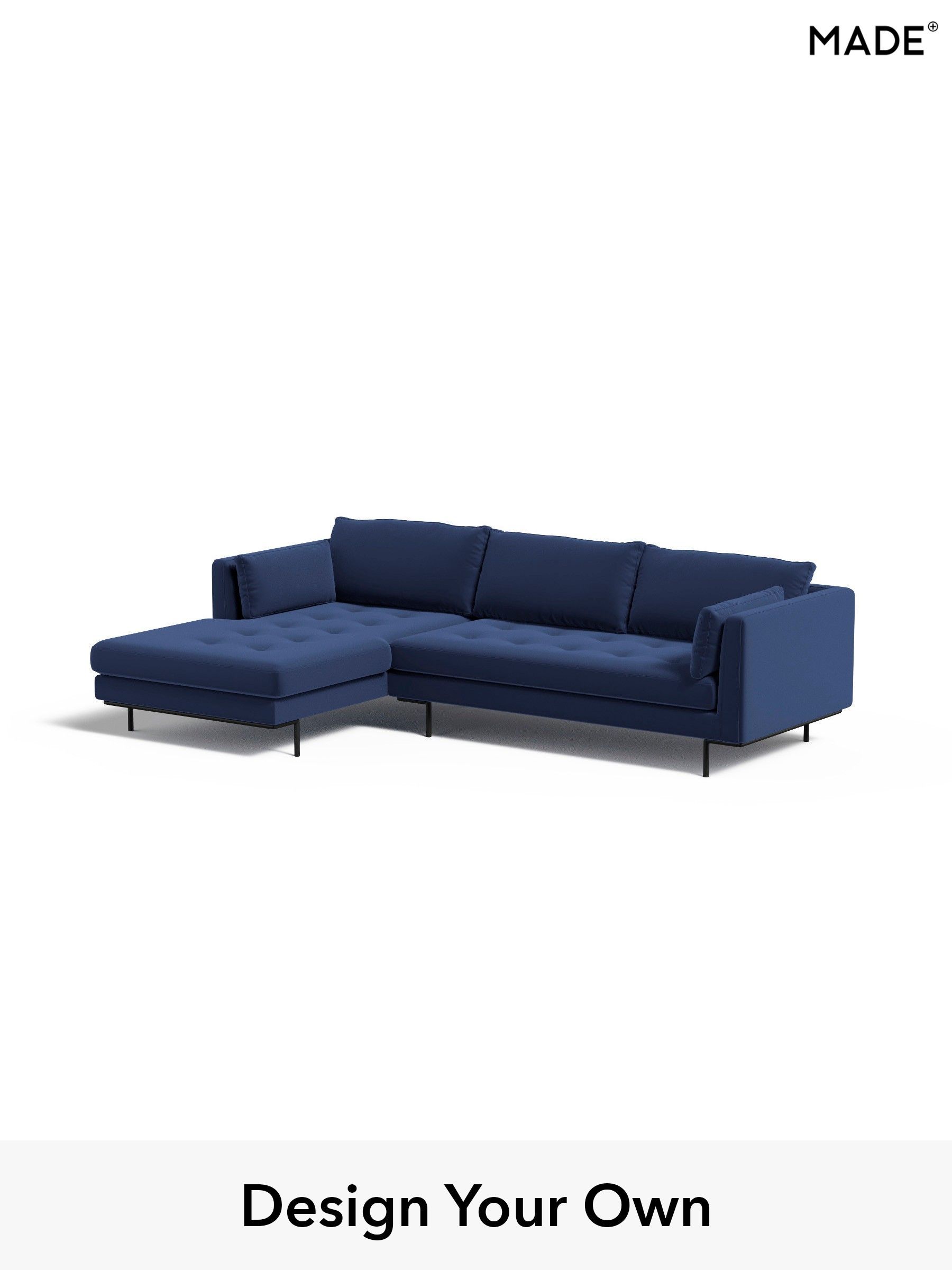 Matt Velvet Easy Clean/Navy Blue - Harlow By Made