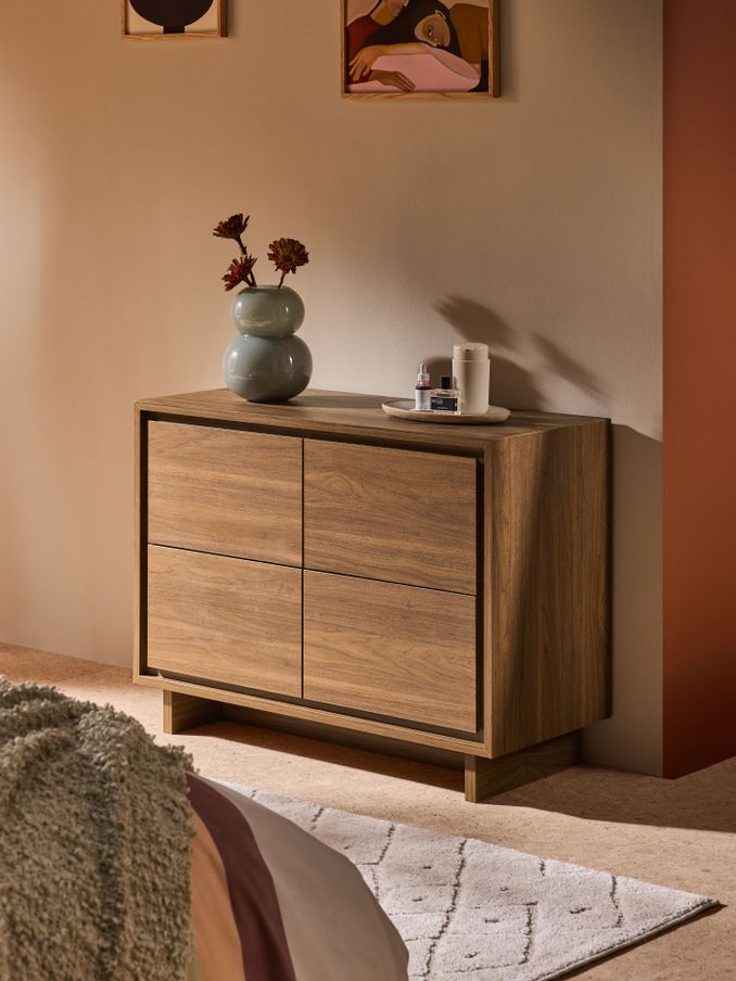 Kaci Regular Chest of Drawers in Dark Walnut Effect (E78974) | £419
