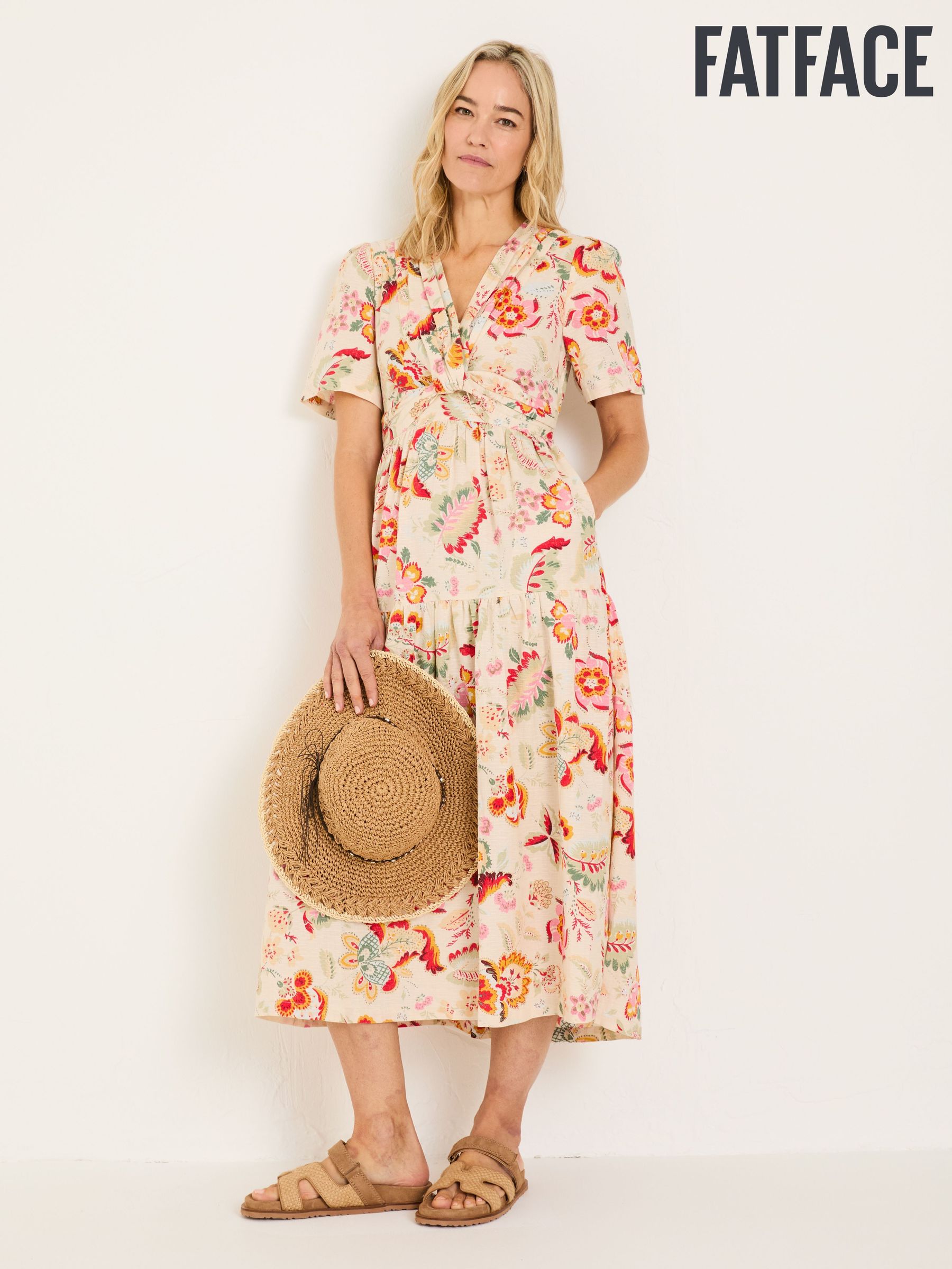 Cream Gigi Midi Dress (E79200) | £42