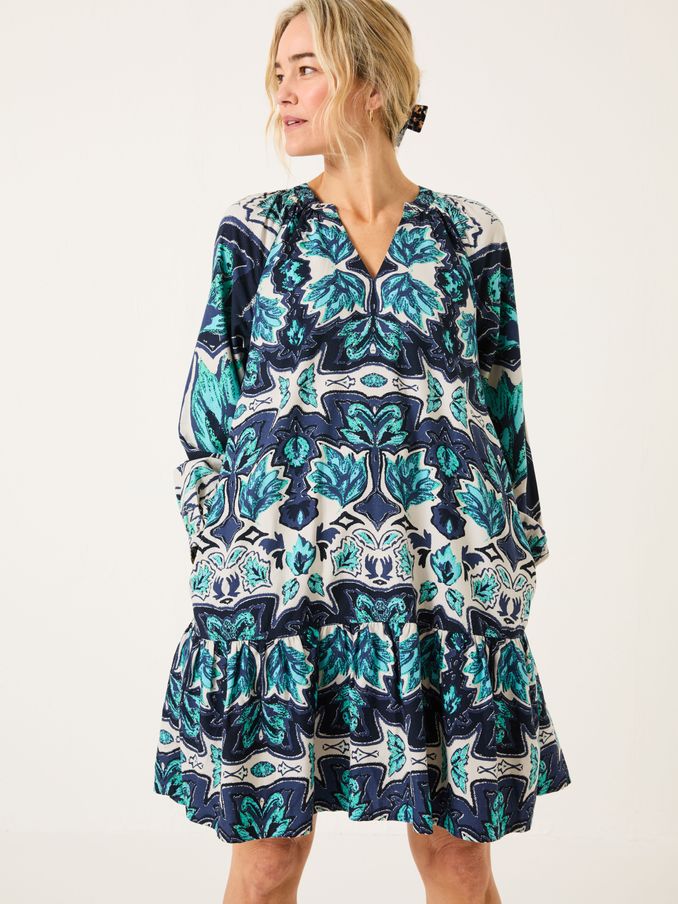 Amy Jade Green Sketched Leaves Mirrored Dress (E79225) | £35