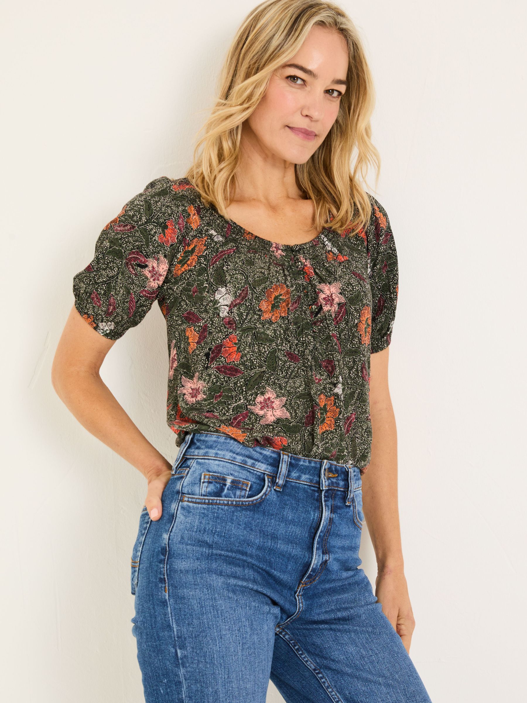 Black Floral Tayana Blouse (E80135) | £42