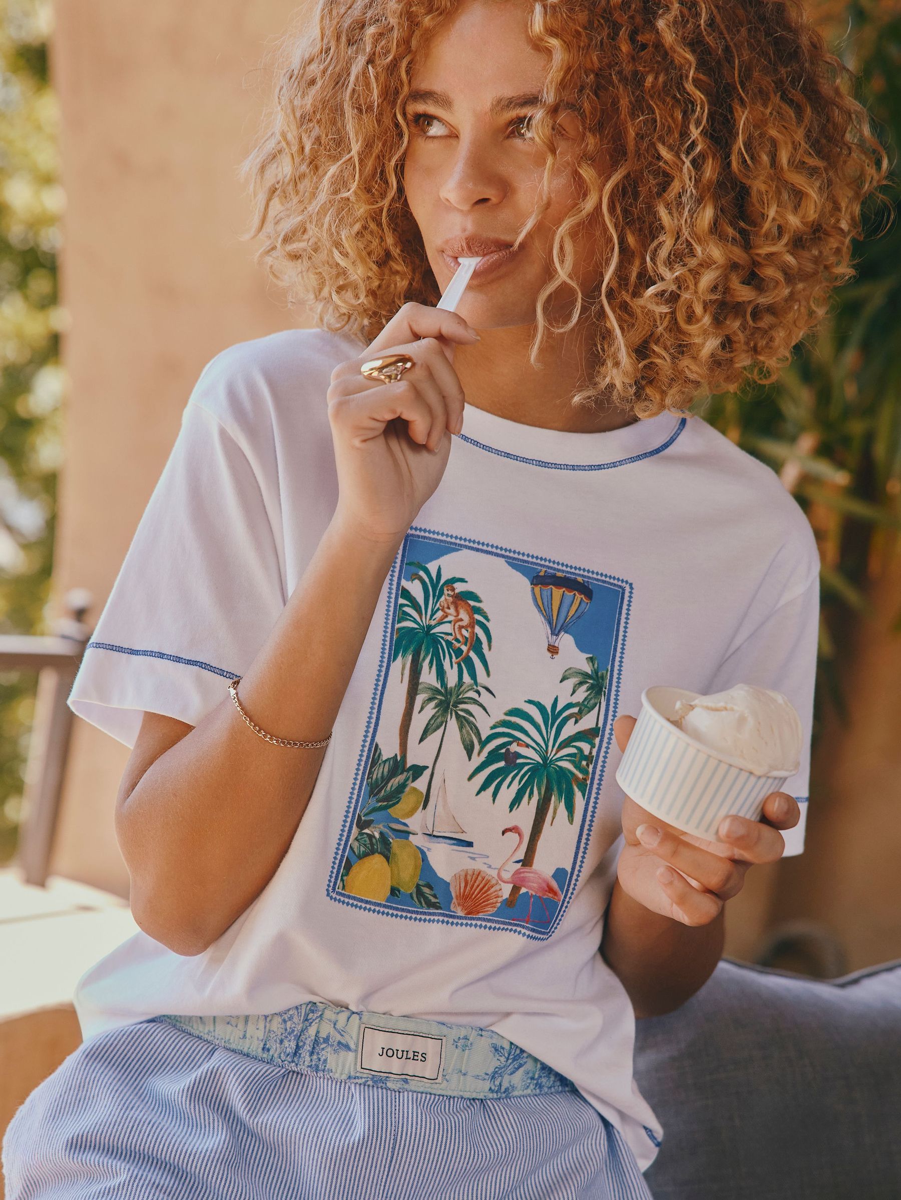 Postcard Graphic Cotton T-Shirt (E81868) | £28