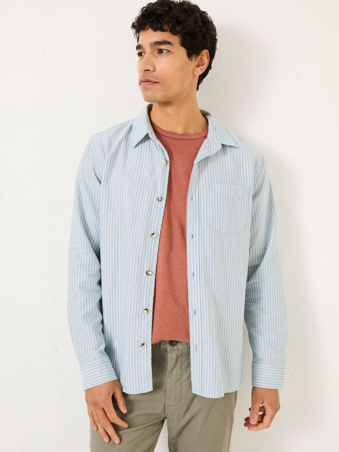 Mill Pale Blue Long Sleeve Stripe Shirt (E81958) | £28