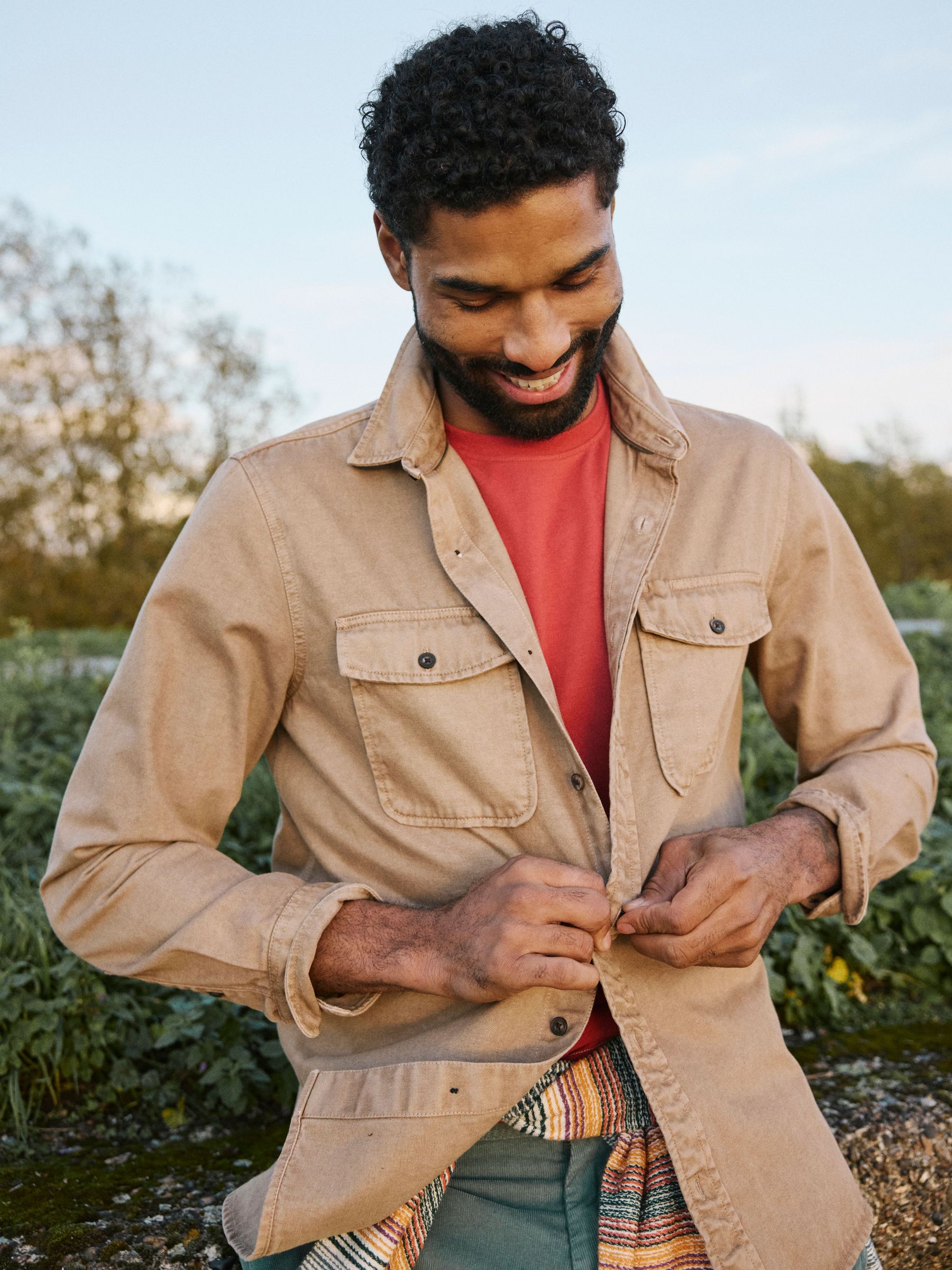Filey Brown Long Sleeve Plain Shirt (E81961) | £30