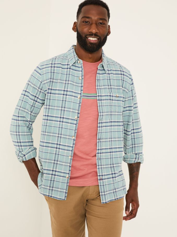 Blue Long Sleeve Trent Check Shirt (E81966) | £28