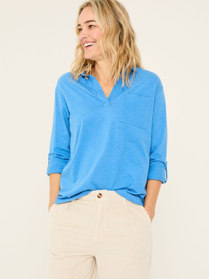 Paige Bright Blue 100% Cotton Jersey Shirt (E82061) | £20