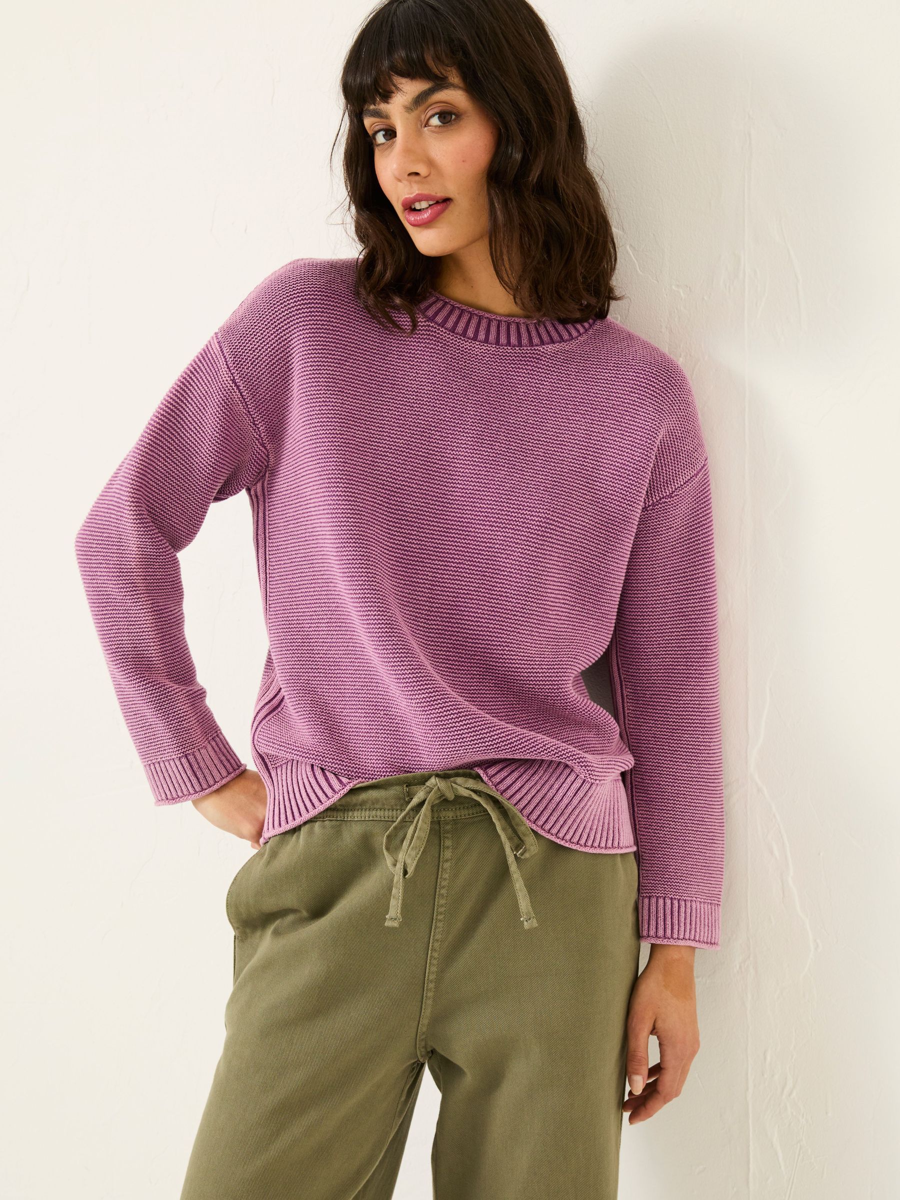 Elia Dusky Purple Laundered Knitted Jumper (E82253) | £30