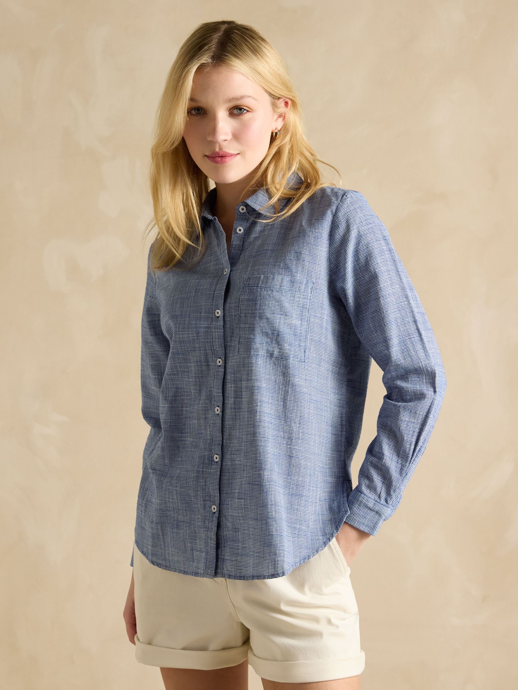 Ida Blue Cotton Shirt (E82286) | £39