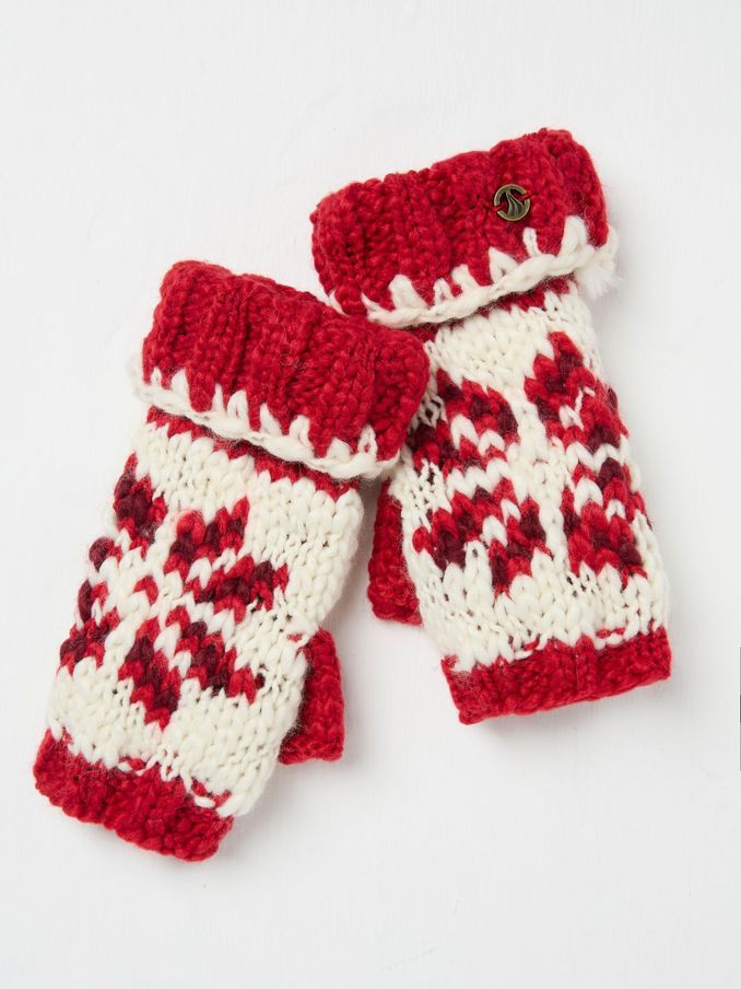Red Snowflake Cuffs (E82345) | £8