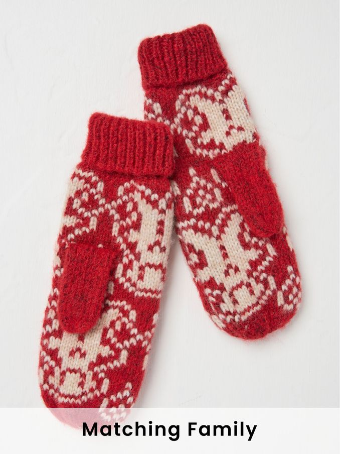 Red Gingerbread Mittens (E82348) | £8