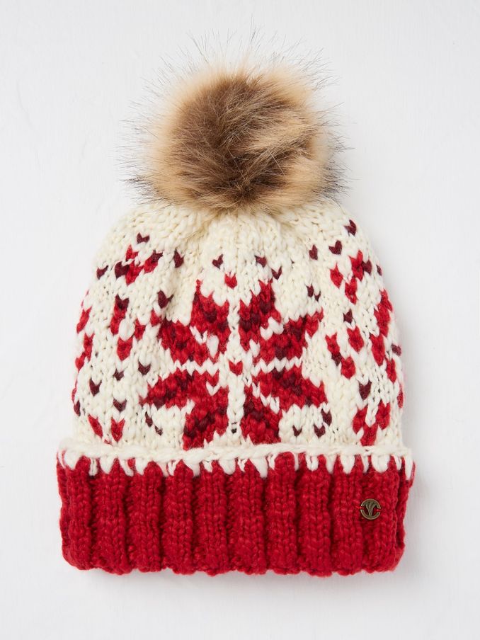 Red Snowflake Beanie (E82458) | £14