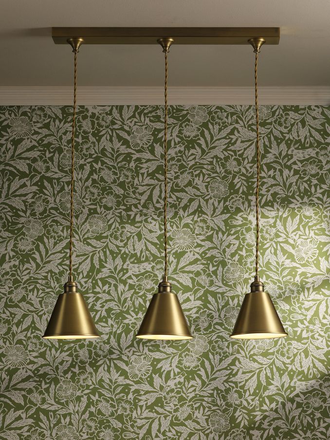 Wollaton Gold 3 Light Brass Ceiling Pendant (E82795) | £125