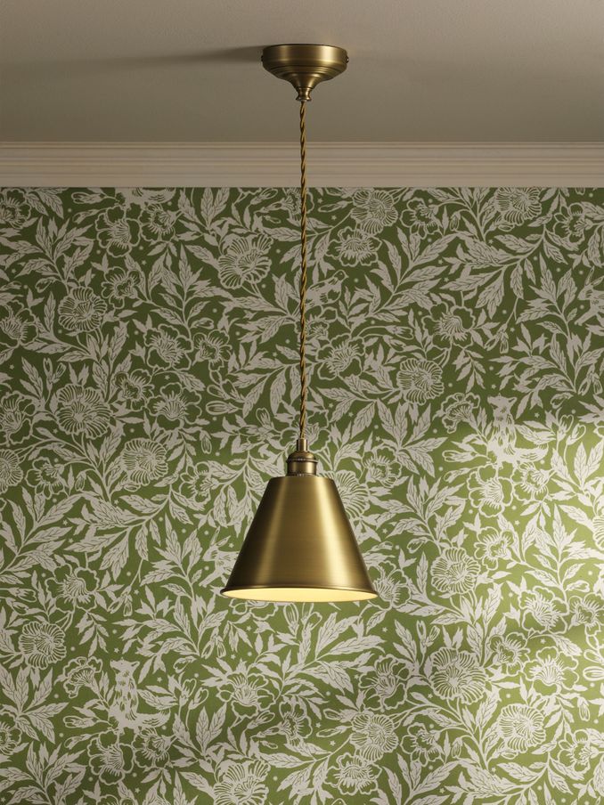 Wollaton Gold 1 Light Brass Ceiling Pendant (E82799) | £50