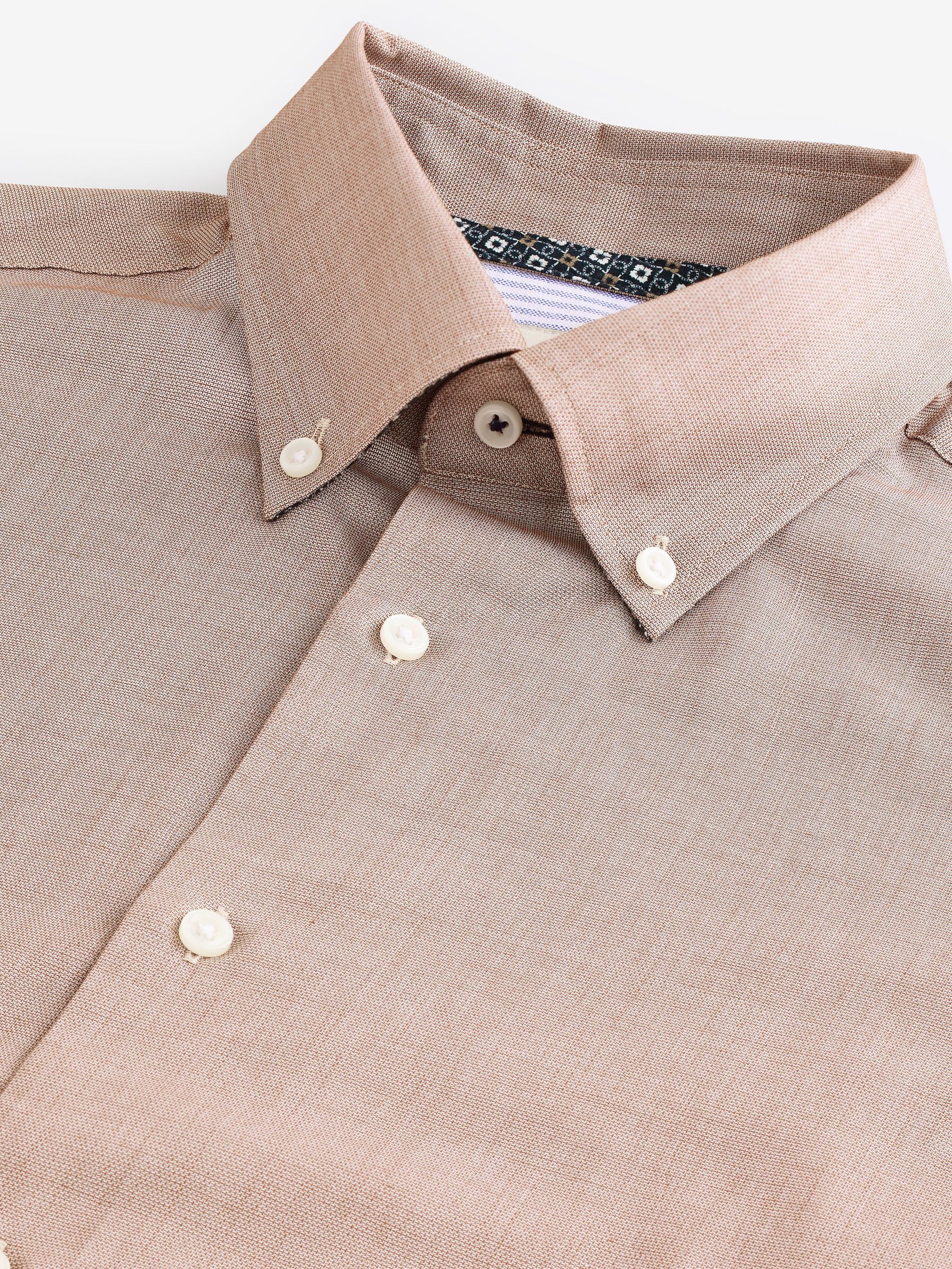 Neutral Textured 100% Cotton Long Sleeve Shirt (E83167) | £49