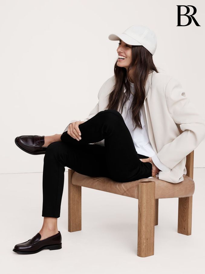 Banana Republic Black Skinny Everywhere Ponte Trousers (E83713) | £70