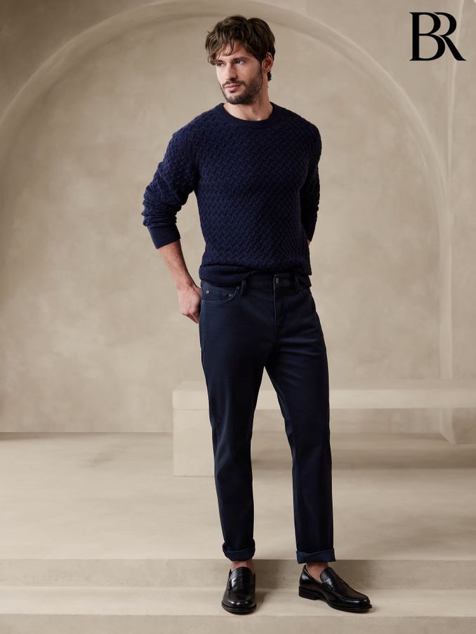 Banana Republic Blue Slim Traveler Trousers 2.0 (E83718) | £95