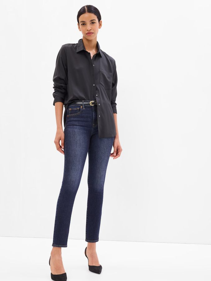 Blue High Waisted True Stretch Skinny Jeans (E83956) | £55