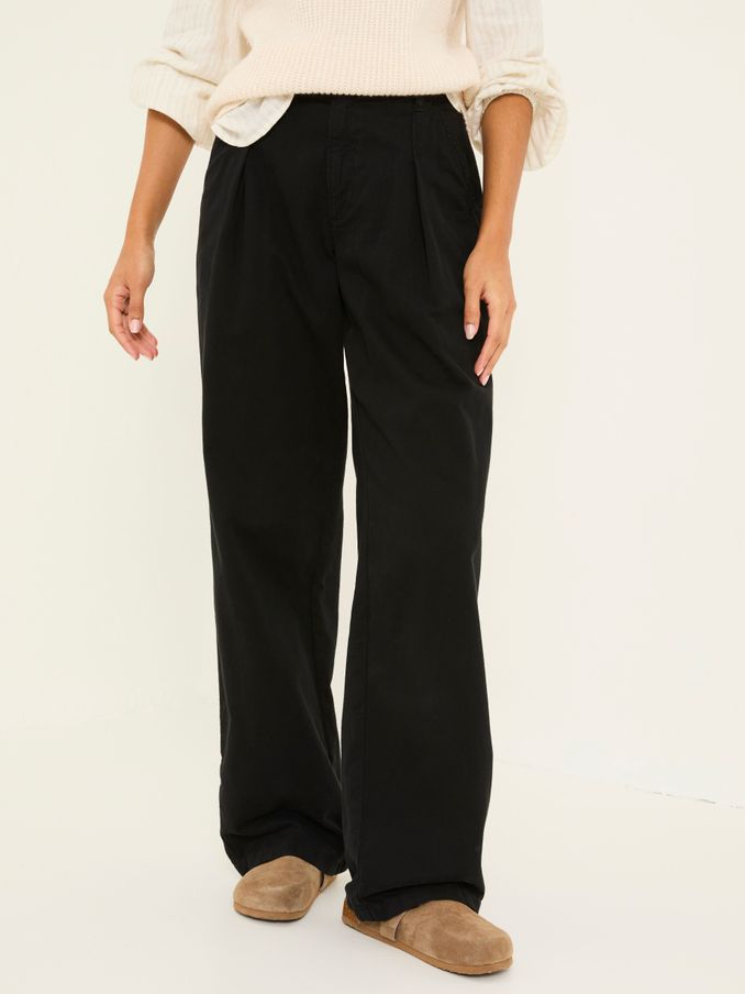 Saffron Black Wide Leg Trousers (E84510) | £38