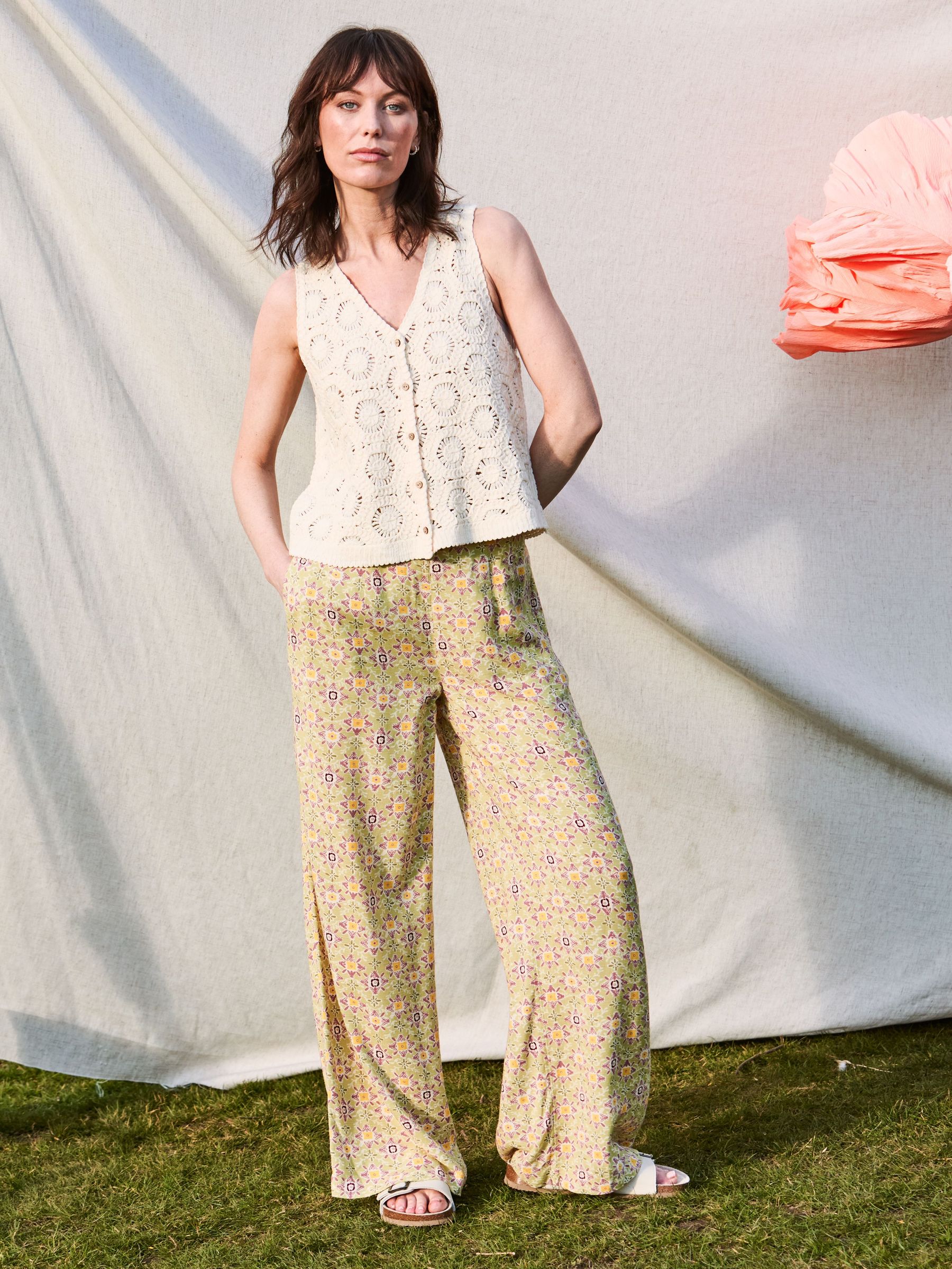 Beeble Multi Printed Wide Leg Trousers (E84520) | £59