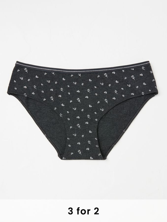 Grey Ditsy Mini Knickers (E86357) | £9
