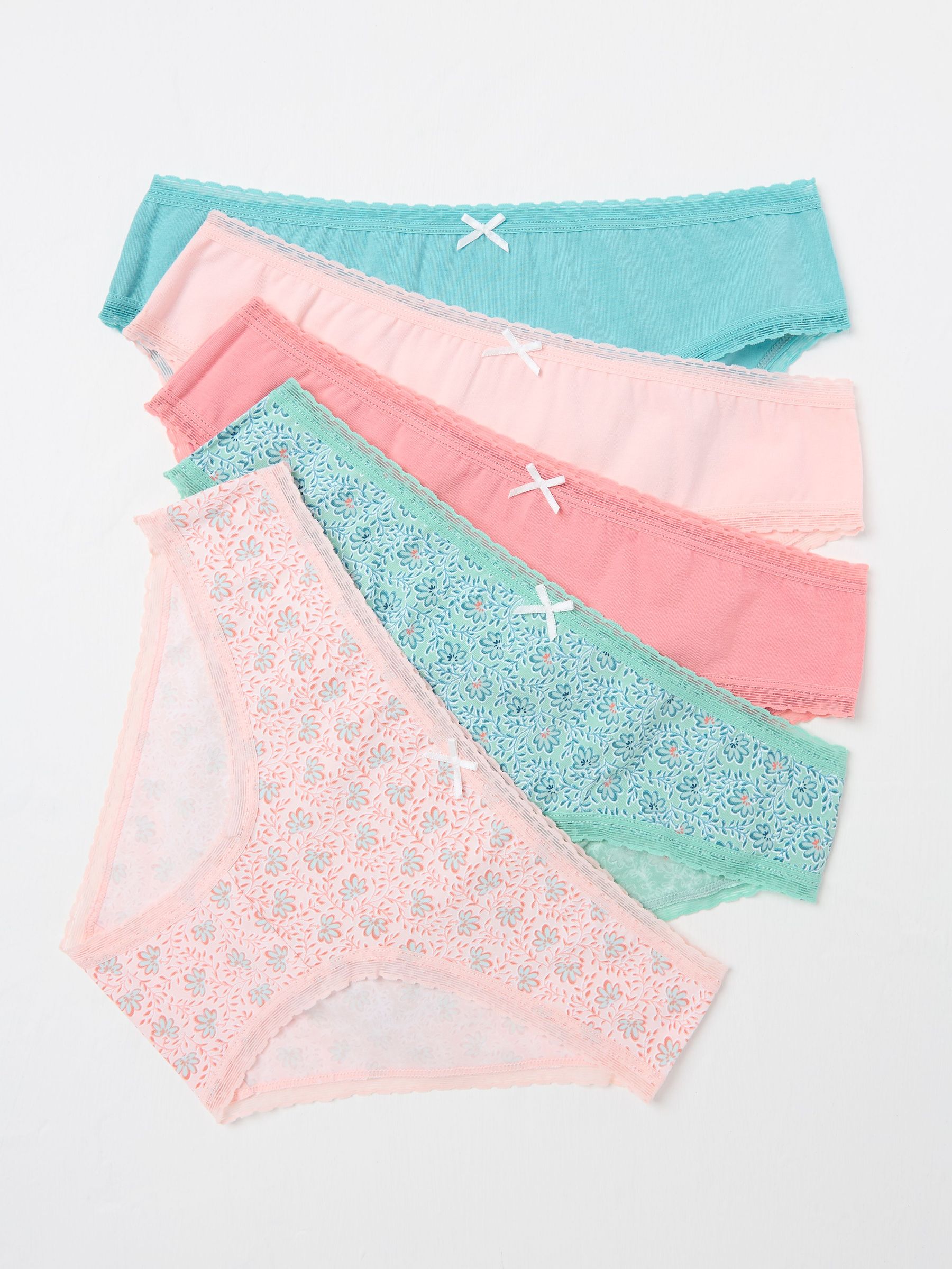 Pink/Blue 5 Pack Knickers (E86360) | £30