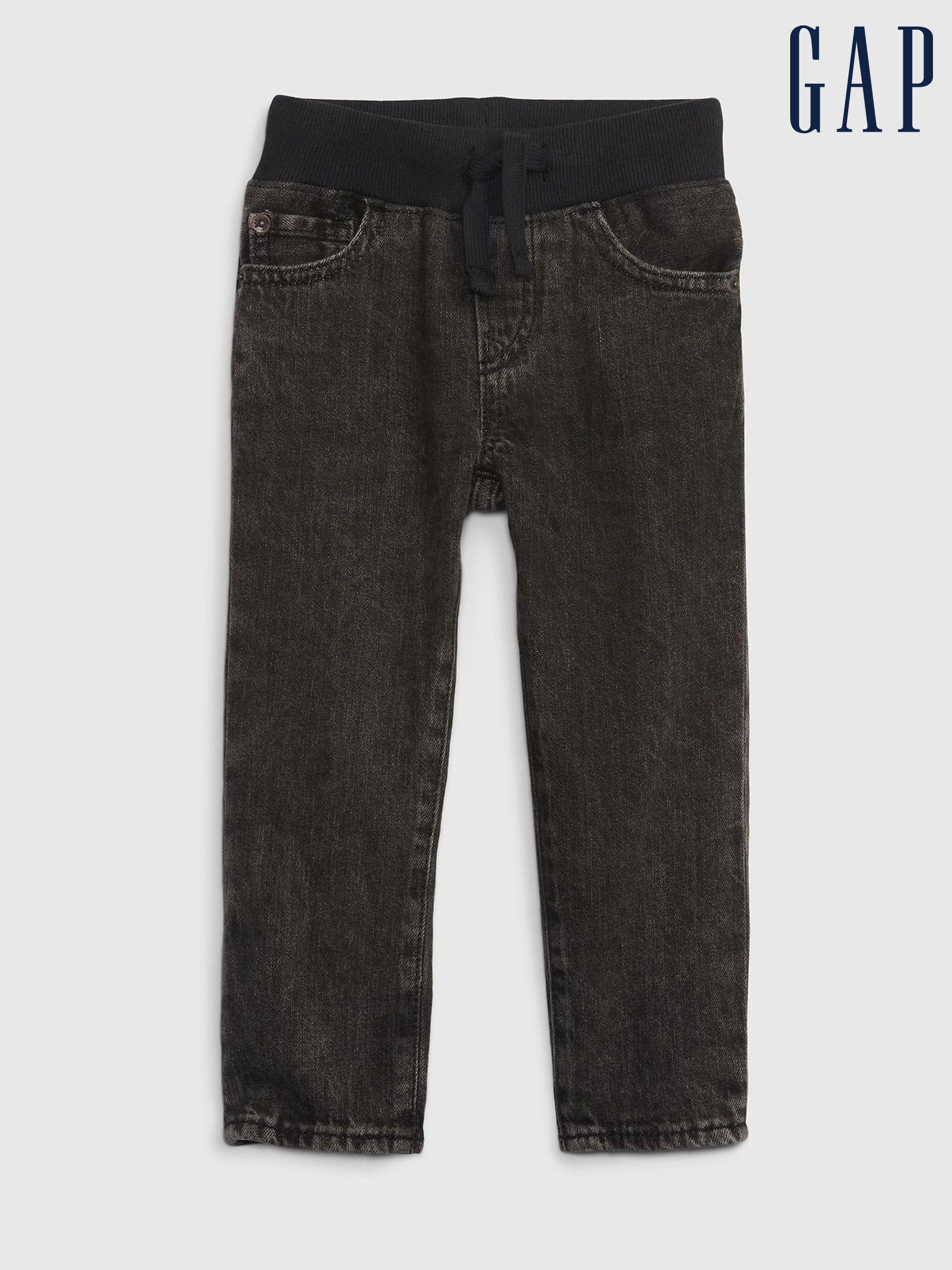 Black Pull On Slim Jeans (6mths-5yrs) (E86378) | £22