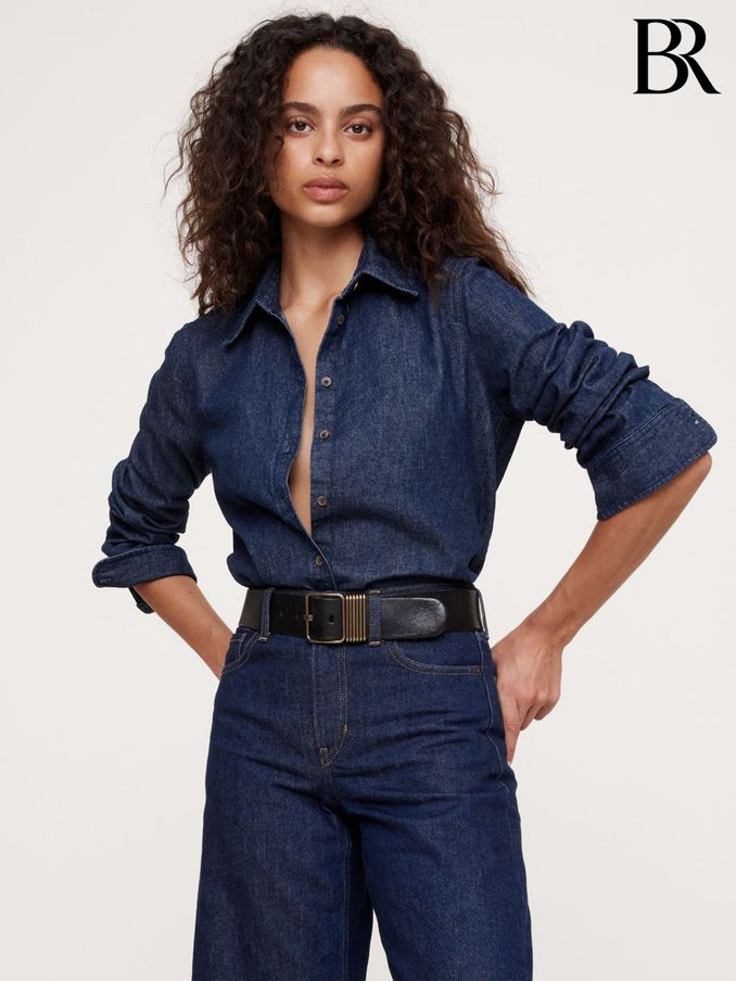 Banana Republic Blue Oversized Denim Shirt (E87518) | £70