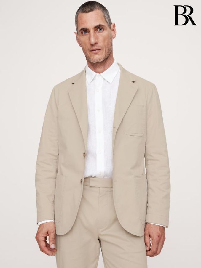 Banana Republic Cream Italian Stretch Blazer (E87818) | £235