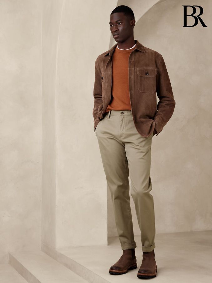Banana Republic Beige Athletic Tapered Fit Chinos (E87846) | £56