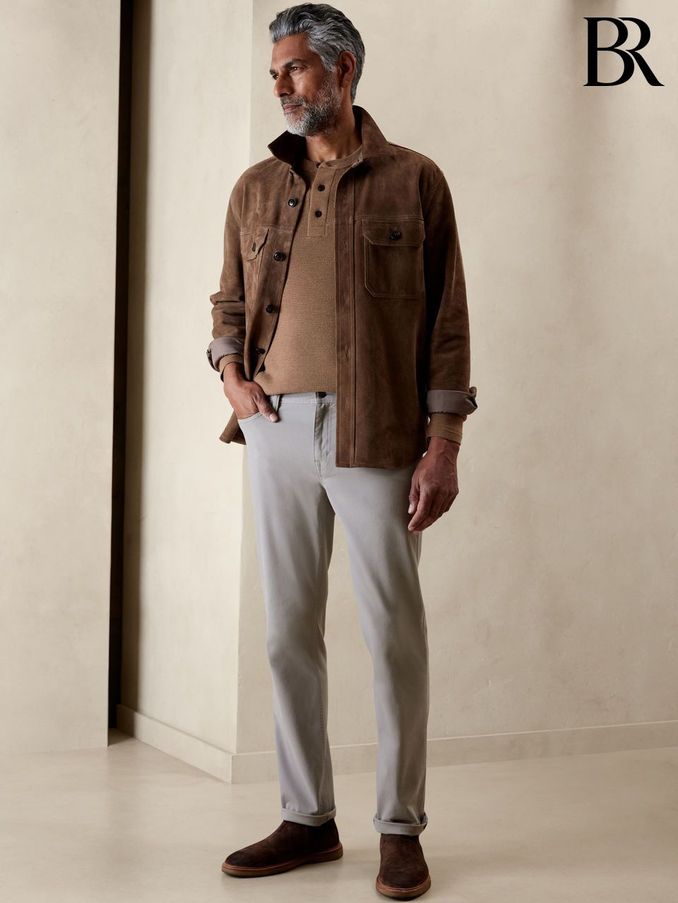 Banana Republic Grey Slim Traveler Trousers 2.0 (E87856) | £42
