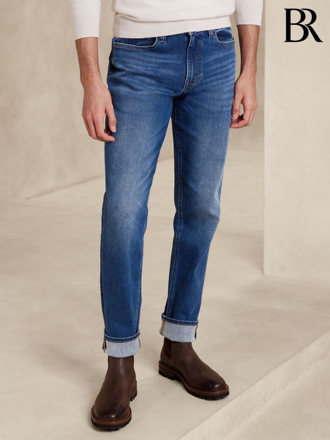 Banana Republic Blue Slim Traveler Jeans 2.0 (E87858) | £105