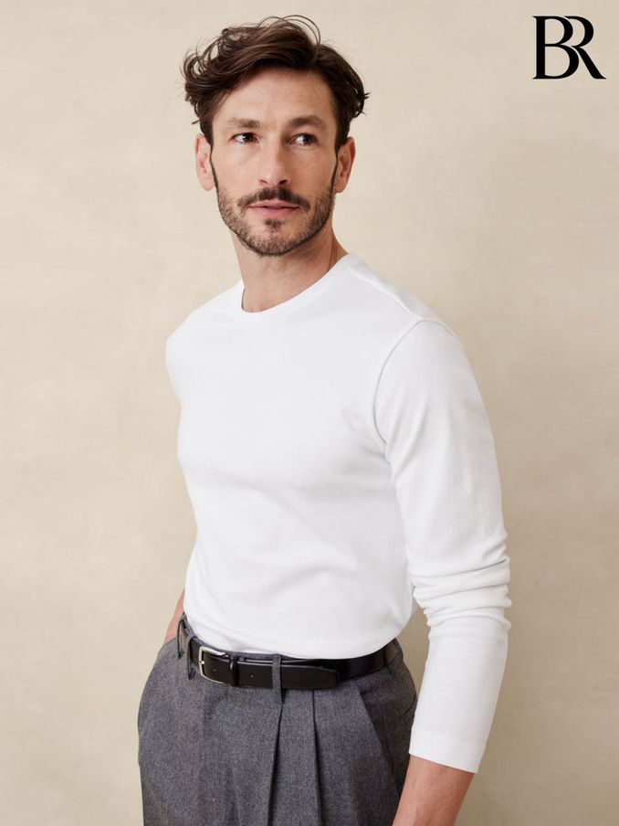 Banana Republic White Long Sleeve T-Shirt (E87865) | £35