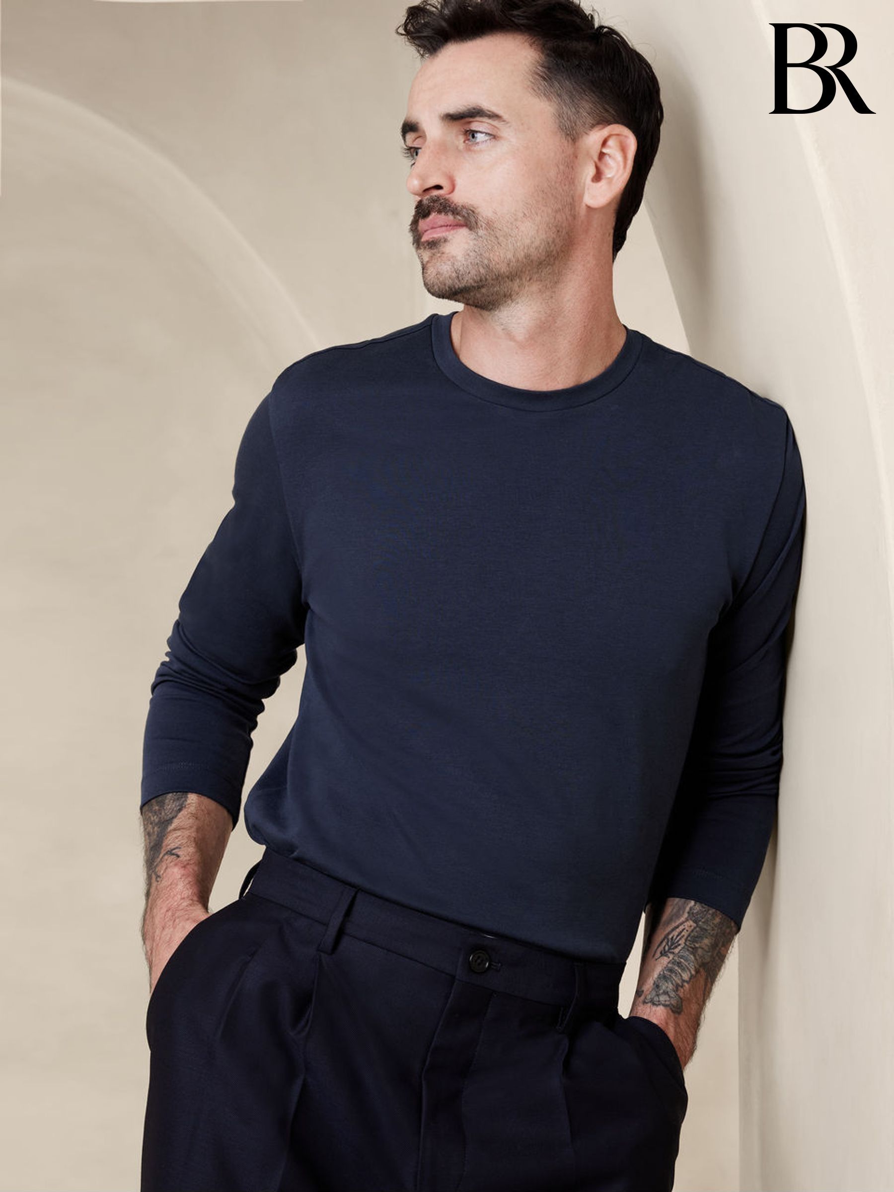 Banana Republic Navy/Blue Long Sleeve T-Shirt (E87870) | £35