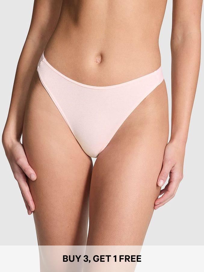 Angel Pink Thong Cotton Logo Knickers (E87932) | £9