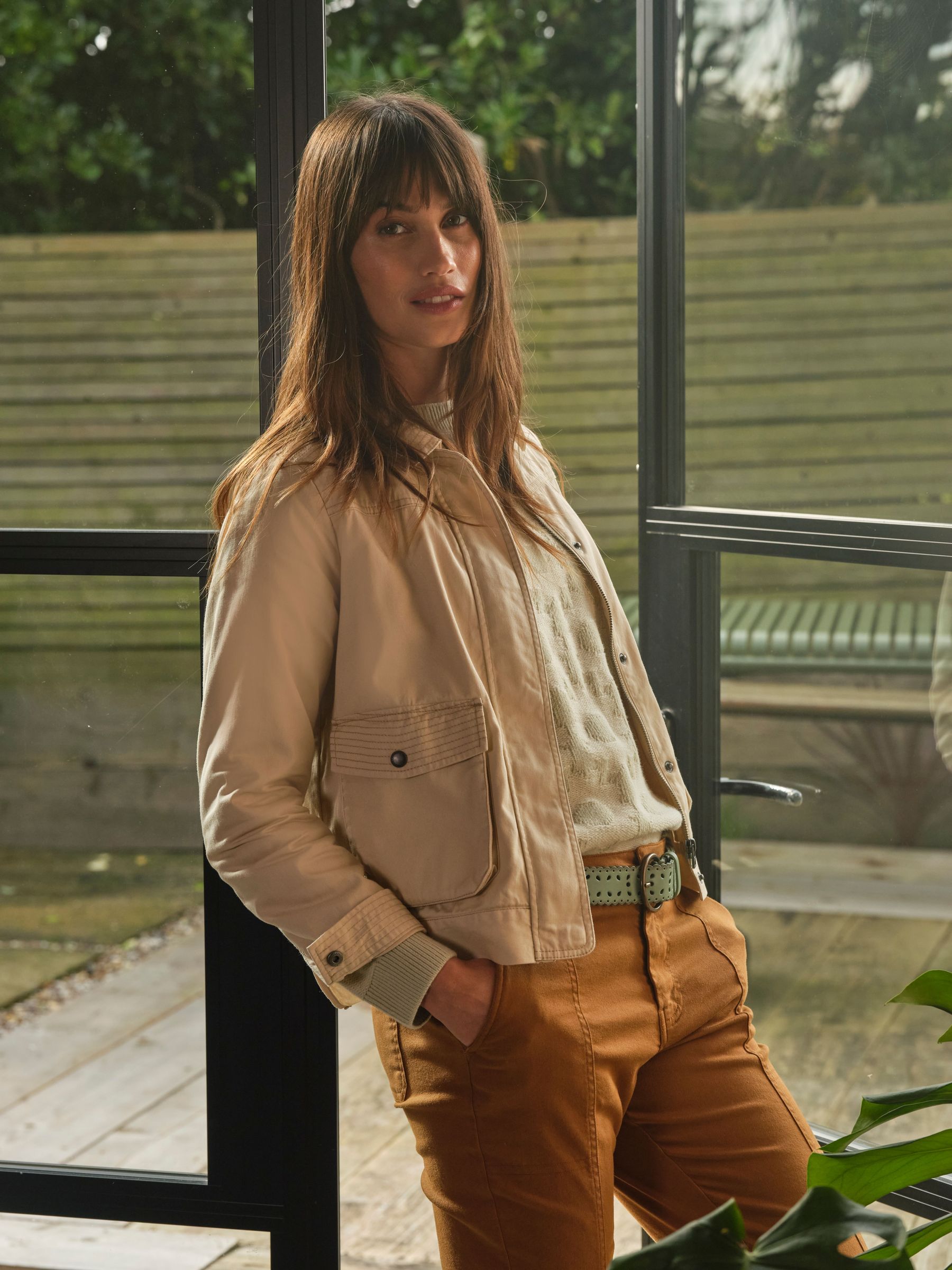 Sienna Light Stone Cropped Jacket (E87952) | £69