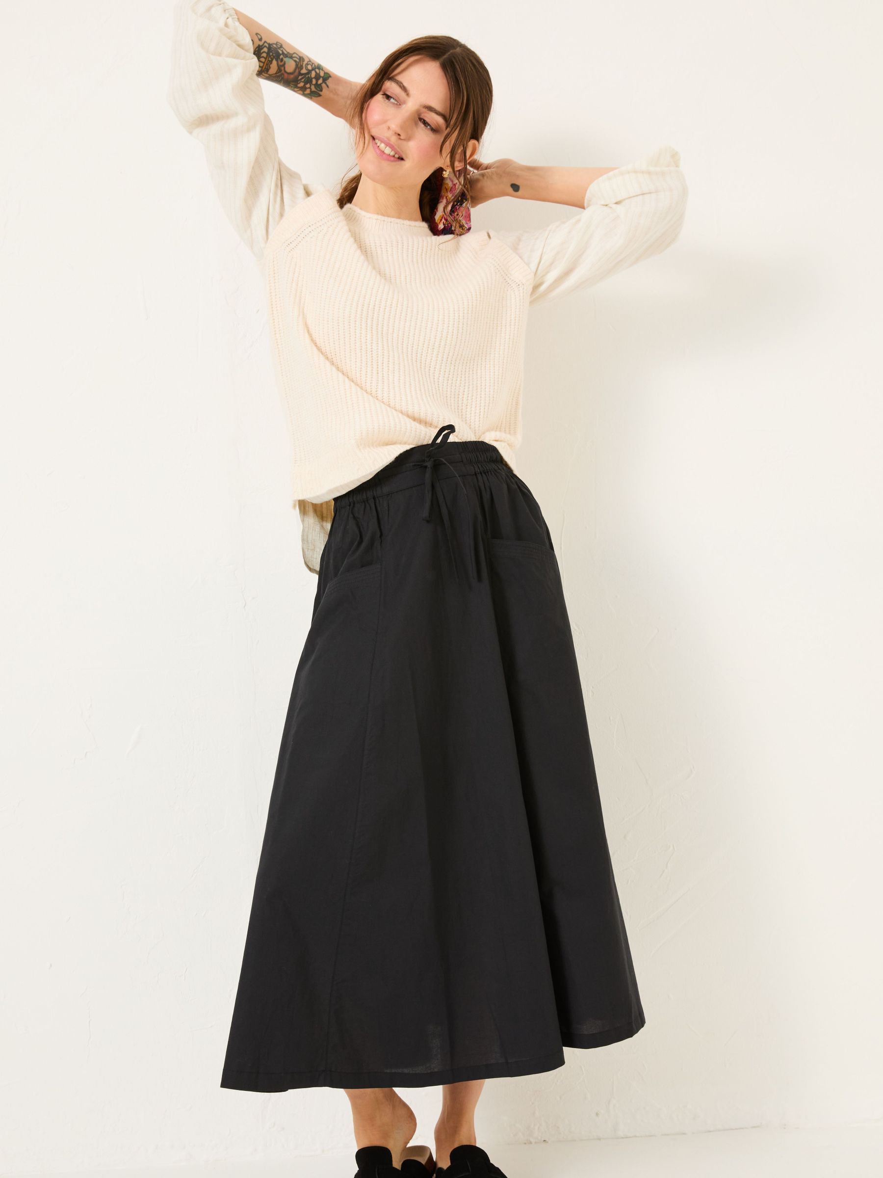 Black Sulli Poplin Skirt (E88177) | £49.50