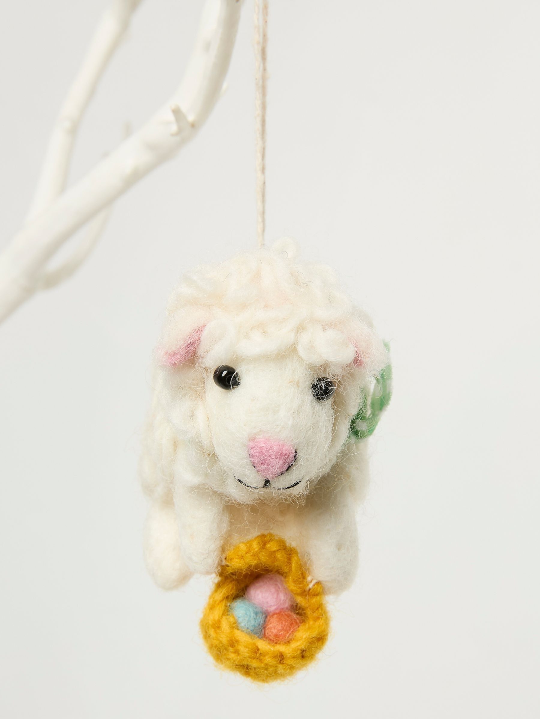 White Lamb Decoration (E88472) | £9