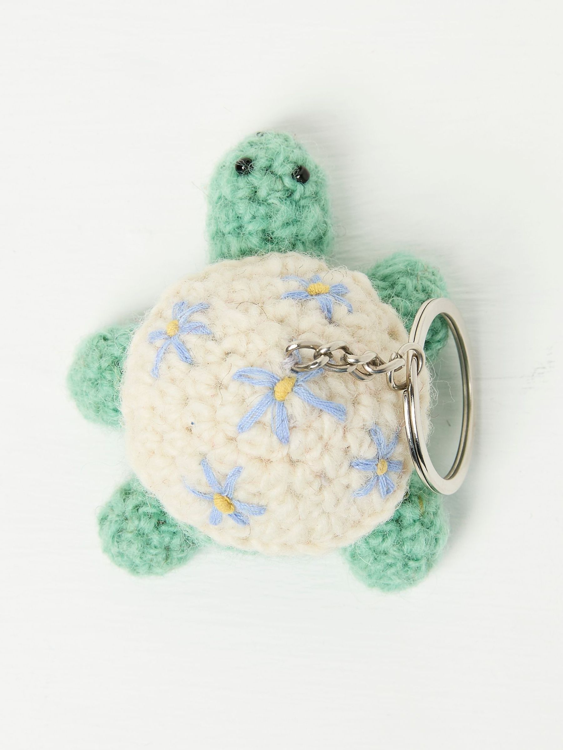 Green Crochet Turtle Keyring (E88474) | £8