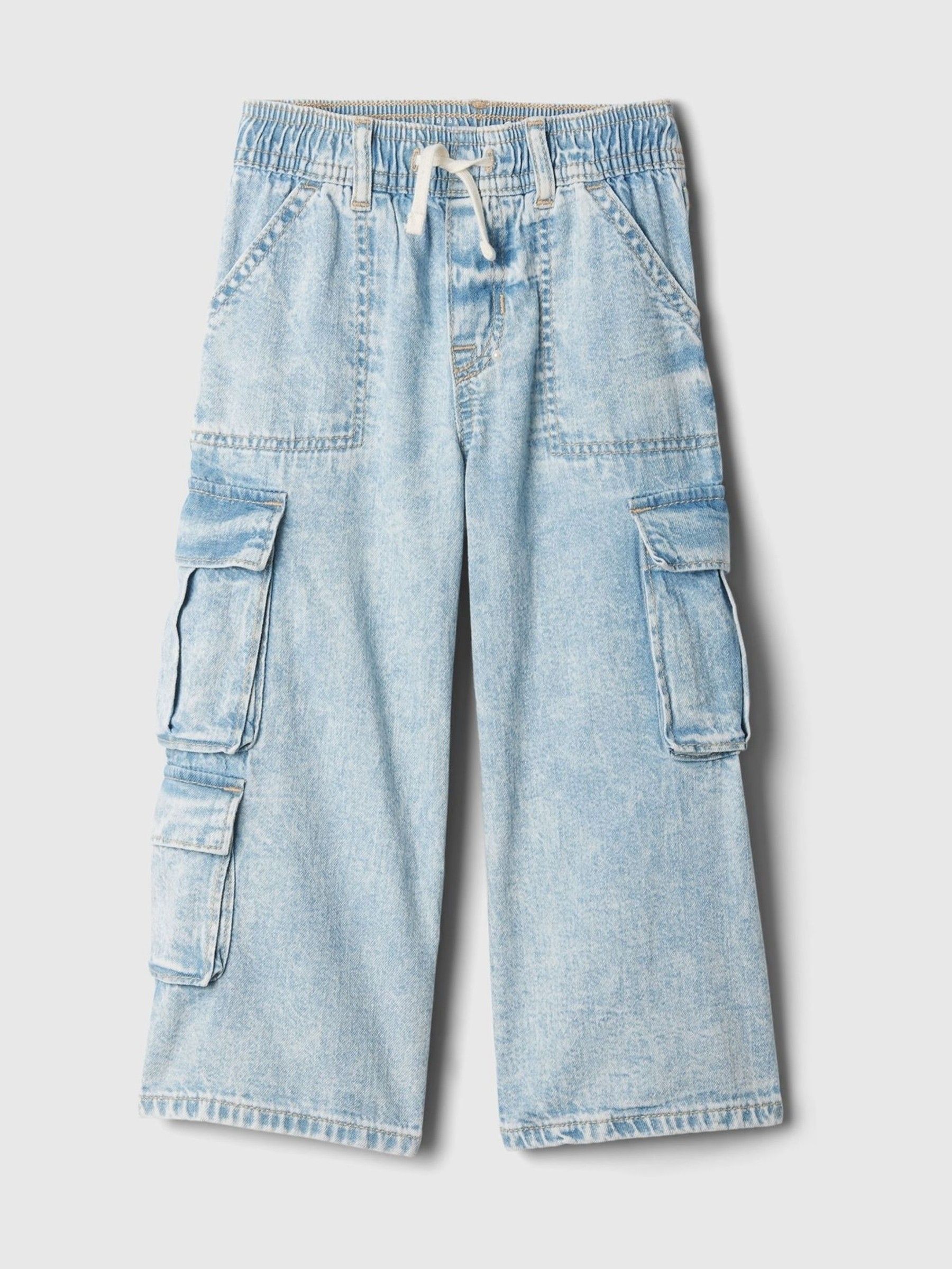 Blue Pull On Cargo Baggy Jeans (6mths-5yrs) (E88714) | £25