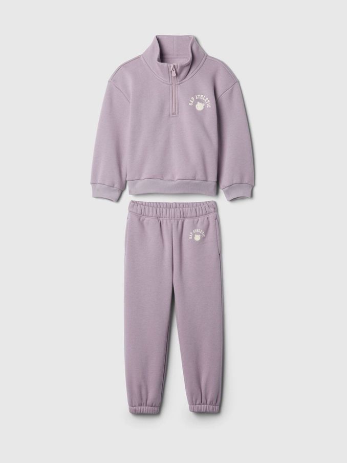 Purple Logo Quarter Zip Sweatshirt & Jogger Set (6mths-5yrs) (E88722) | £35
