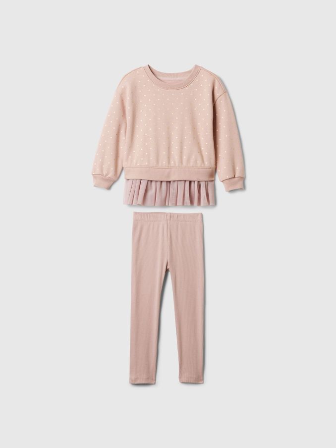 Pink Vintage Soft Tulle Jumper and Joggers Set (6mths-5yrs) (E88732) | £15
