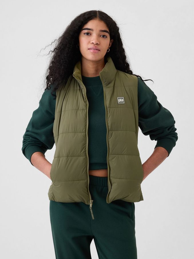 Green Logo Cold Control Puffer Gilet (E88748) | £35