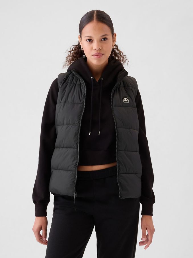 Black Logo Cold Control Puffer Gilet (E88749) | £21